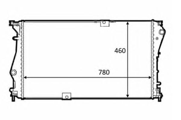 58498 NRF Радіатор охолодження Opel Vivaro 2.0CDTI 06-1