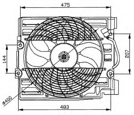 47029 NRF Вентилятор Радіатора (з корпусом) BMW 5 (E39), 7 (E38) 2.0-4.9 03.94-05.040