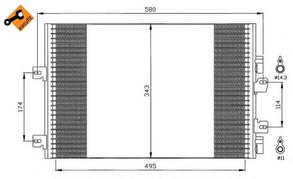 35543 NRF Радіатор кондиціонера1