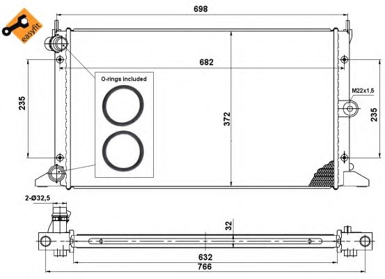 50592 NRF Радіатор охолодження2