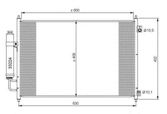 35873 NRF Радіатор кондиціонера1