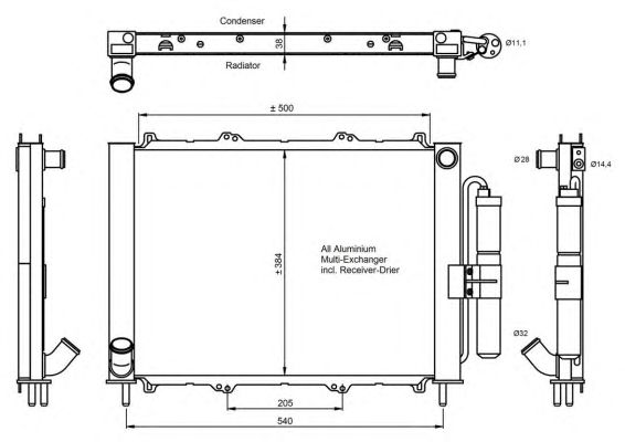 350058 NRF Радіатор кондиціонера1