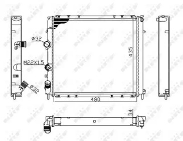 58075A NRF Радіатор охолодження1
