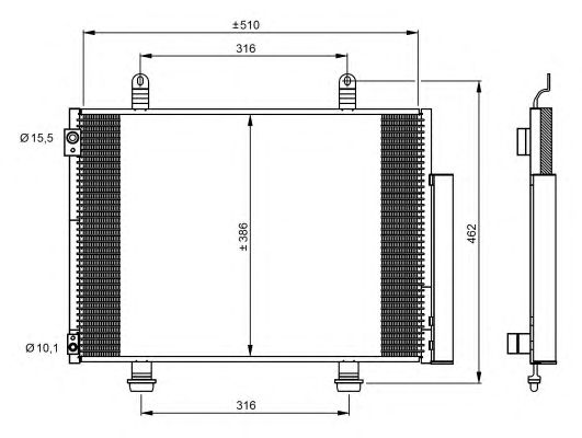 35944 NRF Радіатор кондиціонера1