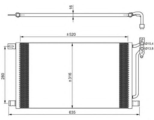 35748 NRF Радіатор кондиціонера1