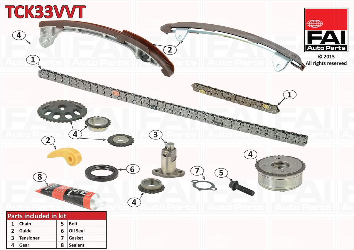 TCK33VVT FAI Ланцюг ГРМ, комплект1