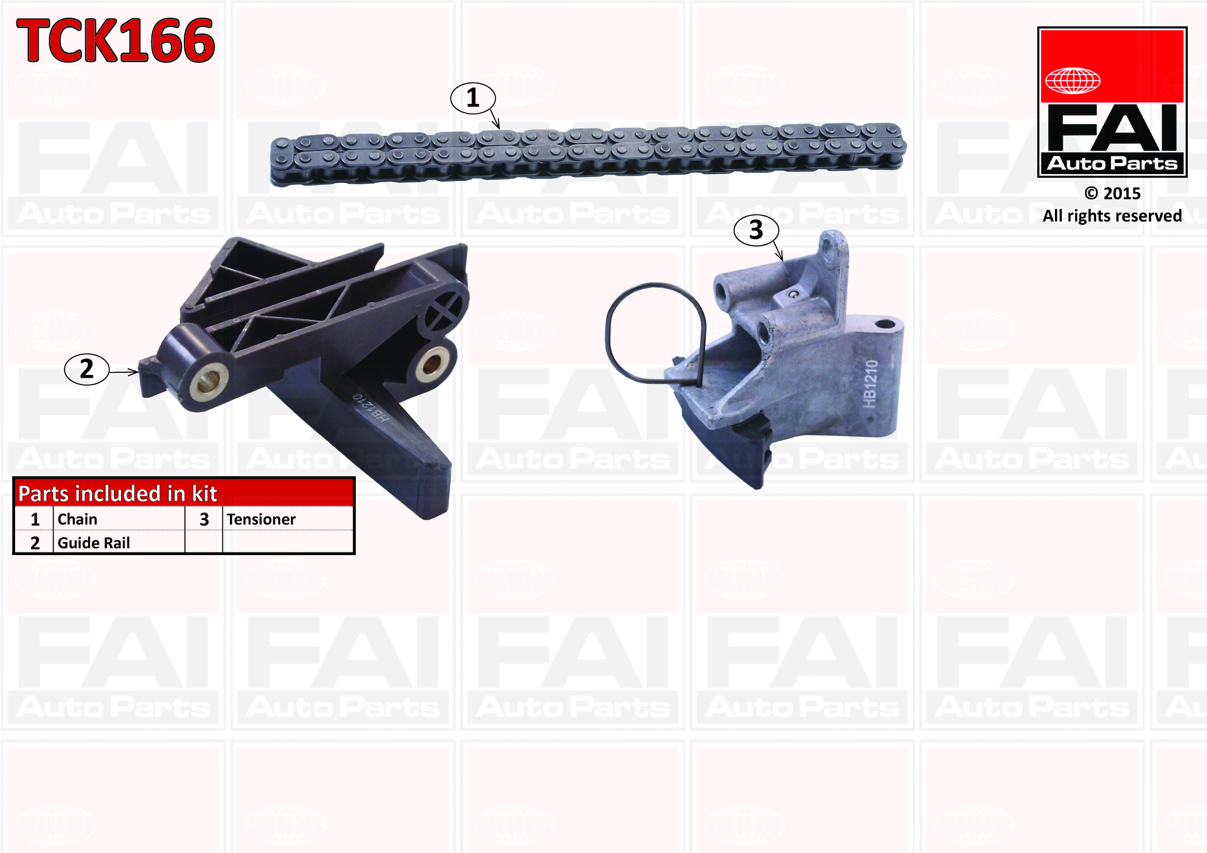 TCK166 FAI Ланцюг ГРМ, комплект1