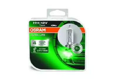 64211ULT-HCB-DUO OSRAM Лампа H11 12V 55W PGJ19-2 ULTRA LIFE1