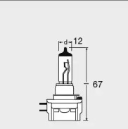 64241-FS OSRAM Лампа H11B 12V 55W PGJY19-2 ORIGINAL2