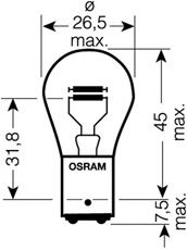 7537TSP-UNV OSRAM Лампа 21/5W 24V BAY15D TRUCKSTAR PRO1
