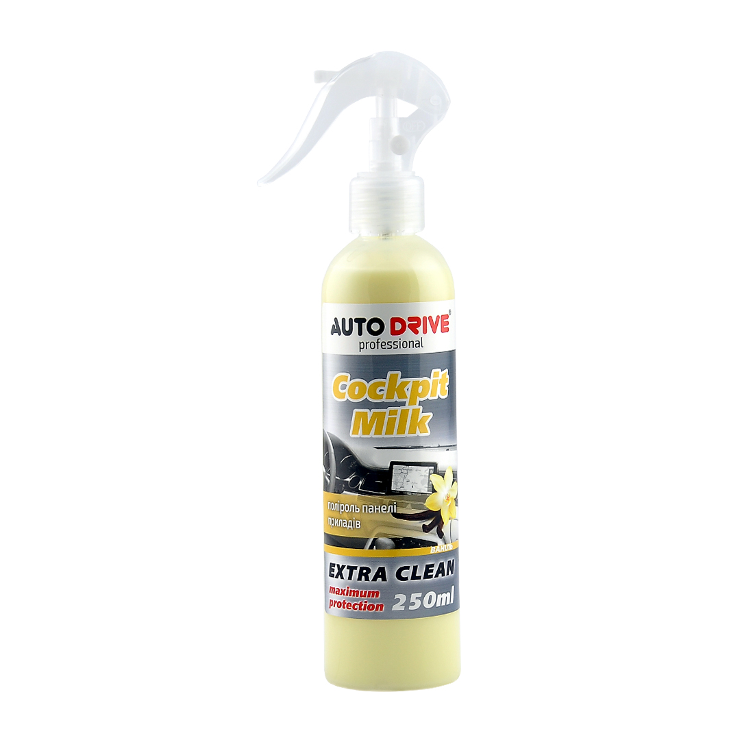 AUTO DRIVE Поліроль-молочко Auto Drive Cockpit Milk Ваніль 250ml (24шт/уп)1