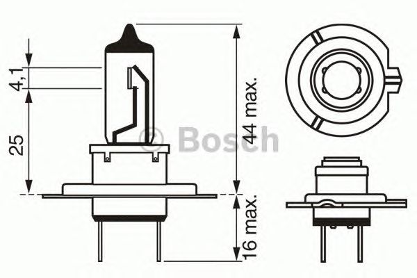 1987302079 BOSCH Лампа H7 12V 55W PX26D Plus 50 +50%0