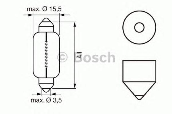 1987302229 BOSCH Лампа C18W 12V 18W SV8,5-8 PURE LIGHT (10 шт.)1