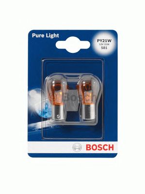1987301018 BOSCH Лампа PY21W 12V BAU15S PURE LIGHT (бл. 2 шт.)1