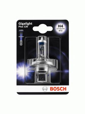 1987301109 BOSCH Лампа H4 12V 60/55W P43T GIGALIGHT PLUS 120 +120%1