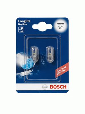 1987301052 BOSCH Лампа W5W 12V 5W W2,1X9,5D LONGLIFE DAYTIME (бл. 2 шт.)1