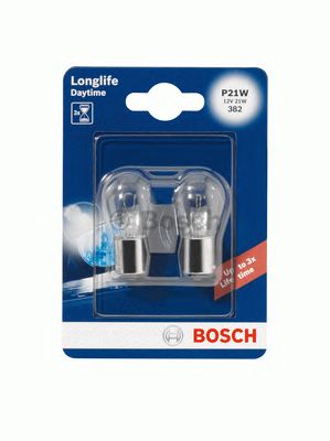 1987301050 BOSCH Лампа P21W 12V 21W BA15S LONGLIFE DAYTIME (бл. 2 шт.)1