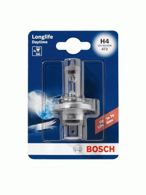 1987301054 BOSCH Лампа H4 60/55W P43T LONGLIFE DAYTIME1