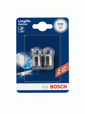 1987301058 BOSCH Лампа R5W 12V 5W BA15S LONGLIFE DAYTIME (бл. 2 шт.)1