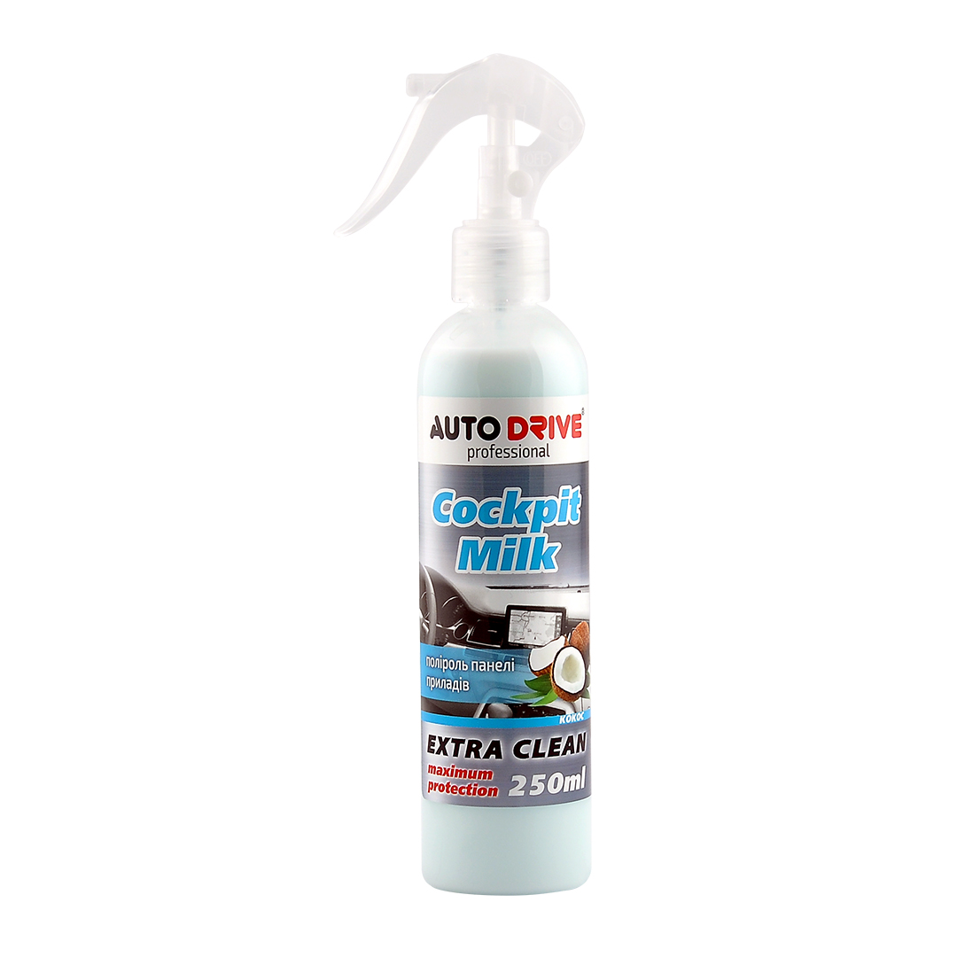 AUTO DRIVE Поліроль-молочко Auto Drive Cockpit Milk Кокос 250ml (24шт/уп)1