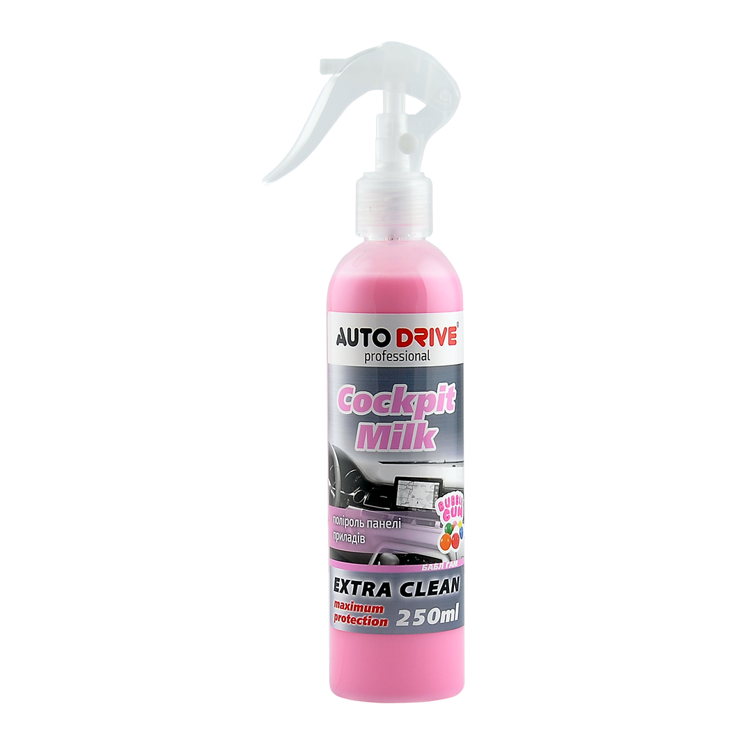 AUTO DRIVE Поліроль-молочко Auto Drive Cockpit Milk Бабл Гам 250ml (24шт/уп)1