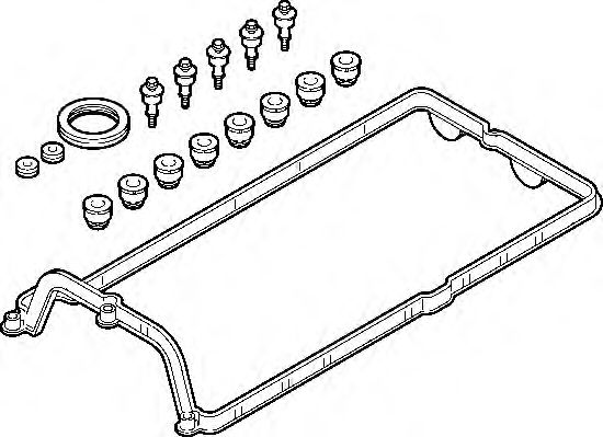 725.330 Elring Прокладка кришки клапанів BMW 5 (E60)/7 (E65) 01- (1-4 циліндр) (к-кт)1