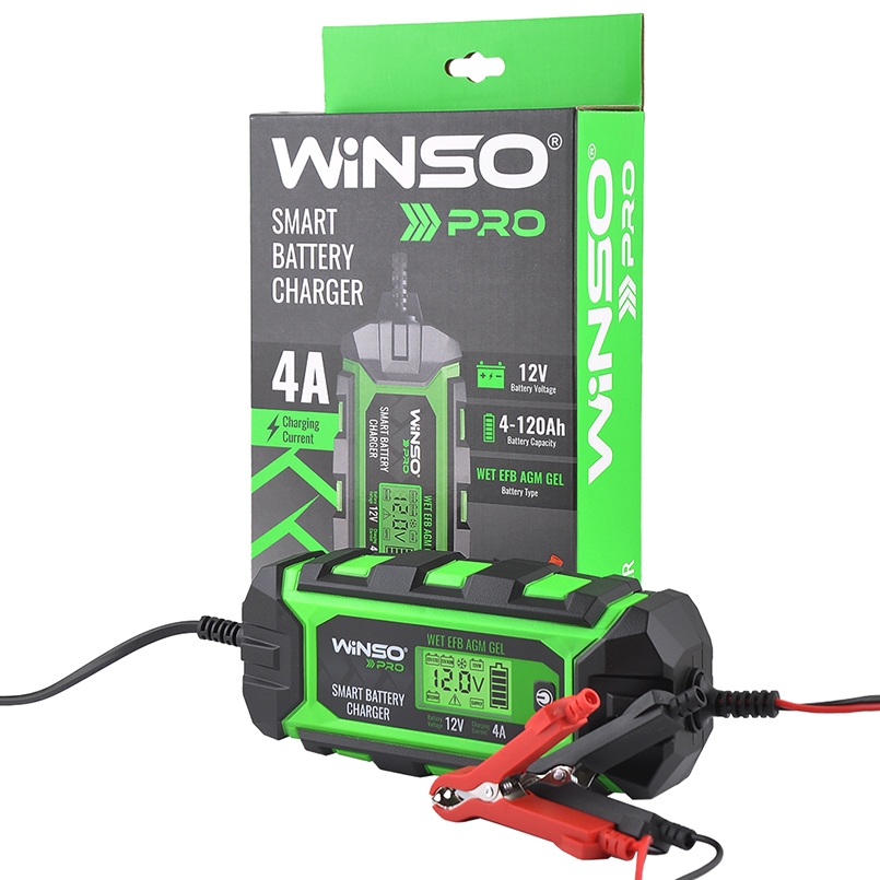 Зарядний пристрій АКБ WINSO PRO LCD 4A, 12V, 4-120Ah3