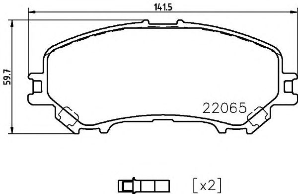 2206503 TEXTAR Гальмівні колодки до дисків1