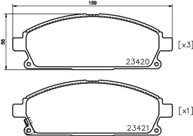 2342006 TEXTAR Гальмівні колодки до дисків1