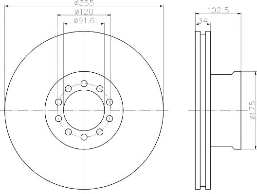93101300 TEXTAR Диск гальмівний1