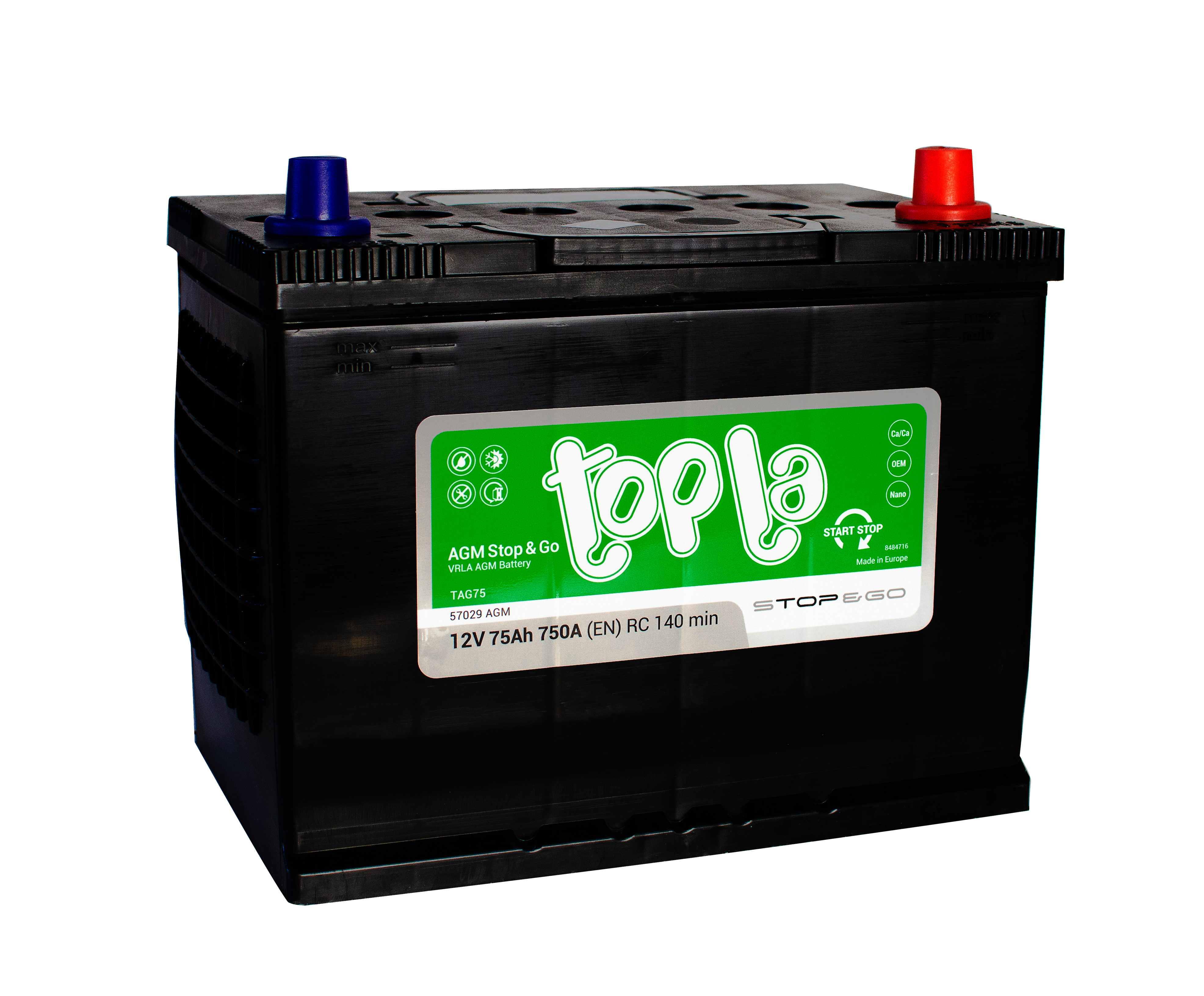 75 Ah/12V AGM Euro Japan (0) 1