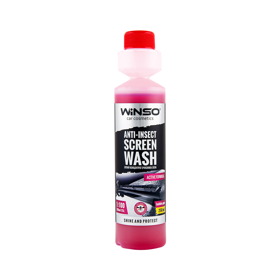 Літній концентрат очисник скла 250ml. Anti-insect screen wash bubbble gum (24шт/ящ)																	1