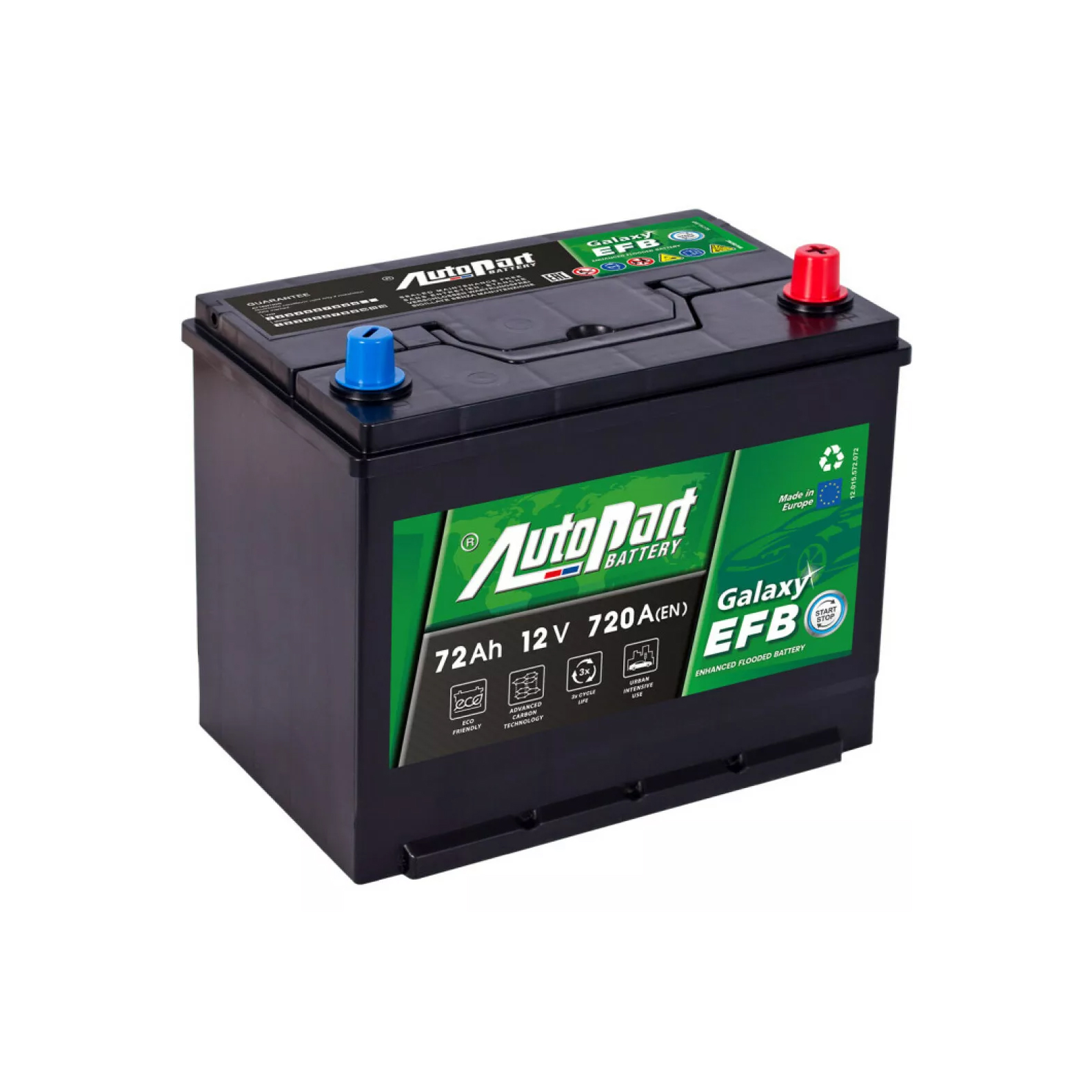 72 Ah/12V  Autopart EFB Japan Euro(0)1