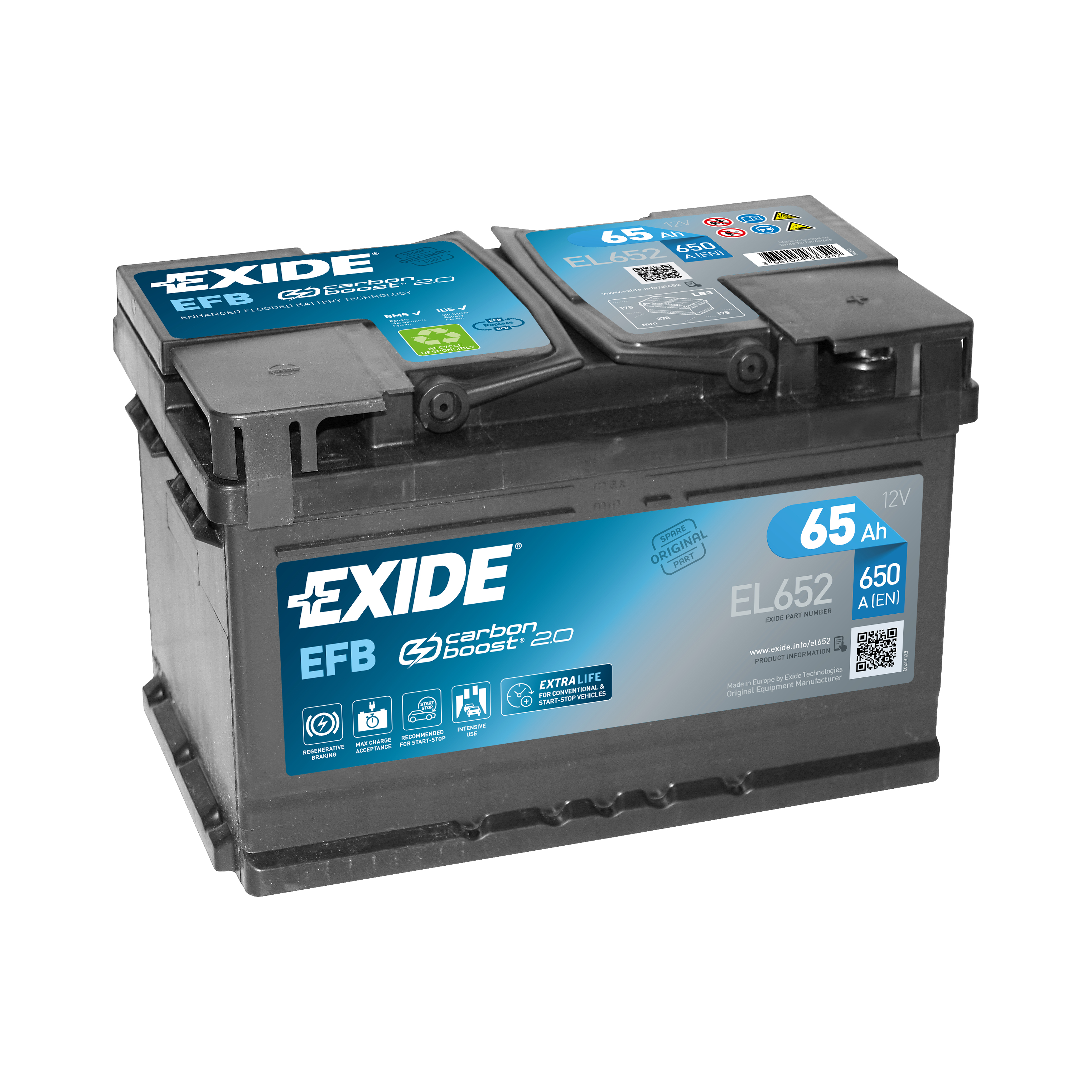 65 Ah/12V EXIDE EFB Euro EL6521