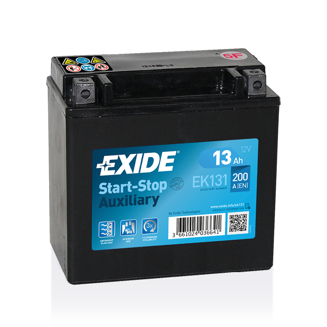 13 Ah/12V EXIDE  AGM AUXILIARY (1) EK131 1