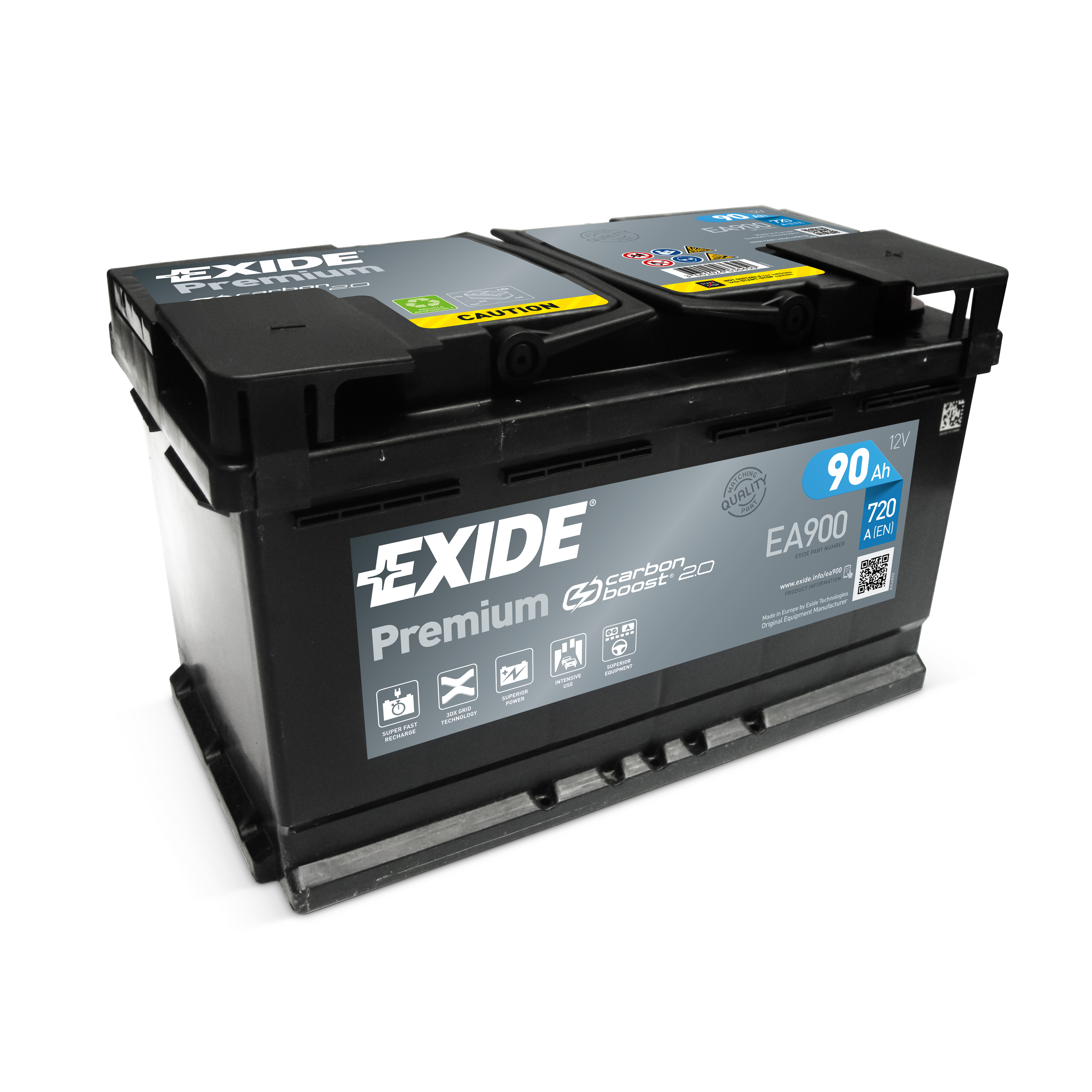 90 Ah/12V EXIDE PREMIUM Euro EA9001