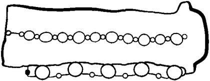 905.160 ELRING Прокладка кришки клапанів Volvo C30/C70/V70 2.4D 05-1