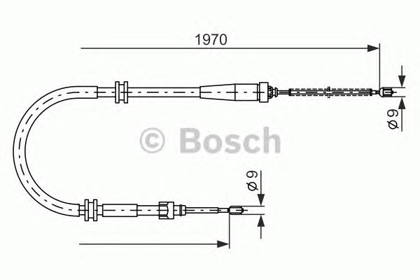 1987482253 BOSCH Трос ручного гальма1