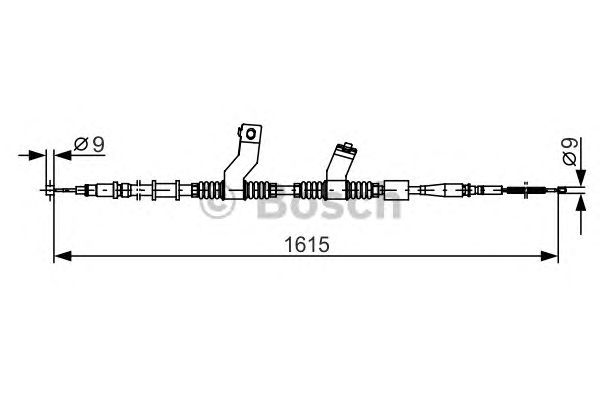 1987482353 BOSCH Трос ручного гальма1