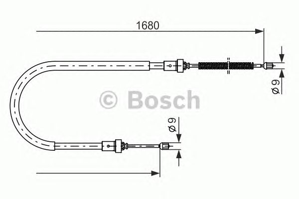 1987477955 BOSCH Трос ручного гальма1