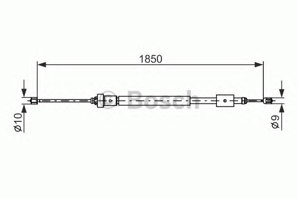 1987477595 BOSCH Трос ручного гальма1