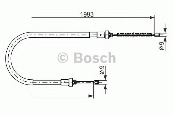 1987482233 BOSCH Трос ручного гальма1