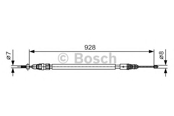 1987482000 BOSCH Трос ручного гальма1