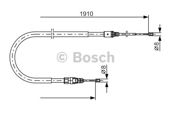 1987482323 BOSCH Трос ручного гальма1