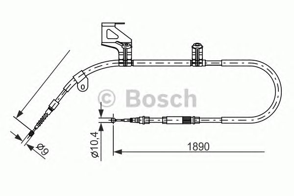 1987477803 BOSCH Трос ручного гальма1
