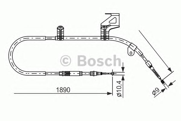 1987477804 BOSCH Трос ручного гальма1