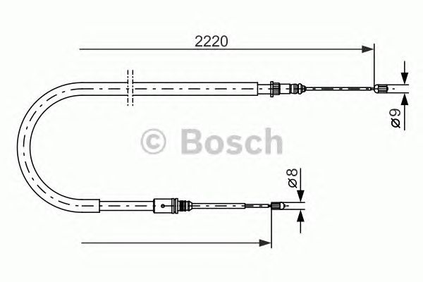 1987477652 BOSCH Трос ручного гальма1