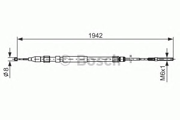 1987477820 BOSCH Трос ручного гальма1