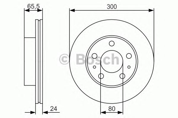 0986479R86 BOSCH Гальмівний диск1