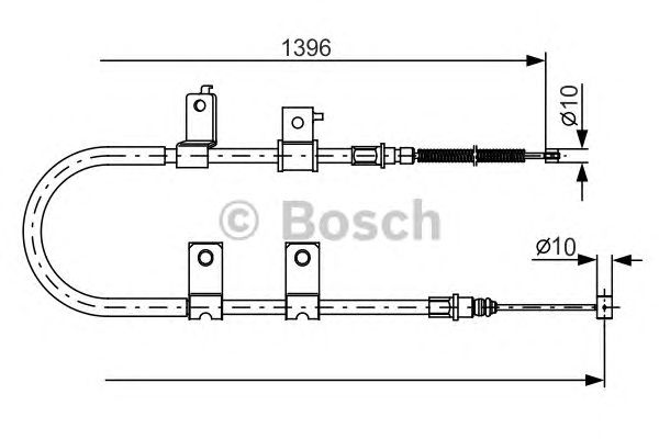1987482083 BOSCH Трос ручного гальма1